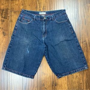 INDIGO 30 Men’s Jean Shorts Skater Baggy 90s VINTAGE Dark Wash Size 40